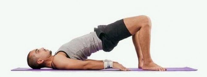 The man is doing the exercise